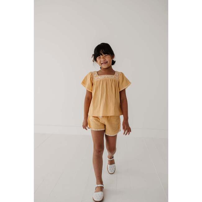 Square Neck Peasant Top Harlow Boho Border - Blouses - 7