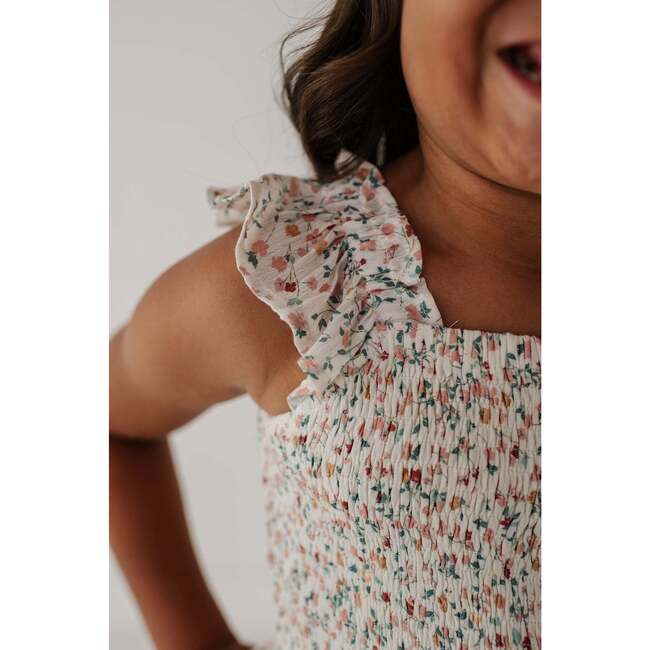 Smock Ruffle Tank Hannah Bouquet Floral - Tank Tops - 9
