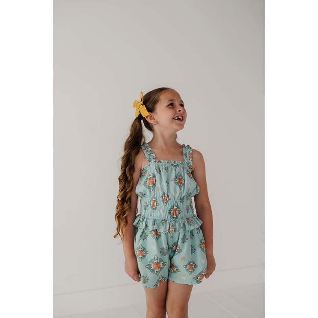 Ruffle Strap Shorts Romper Medallion Boho - Rompers - 8