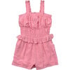 Ruffle Strap Shorts Romper Carnation Pink - Rompers - 1 - thumbnail