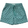 Boy's Terry Shorts Oil Blue Checkered - Shorts - 1 - thumbnail