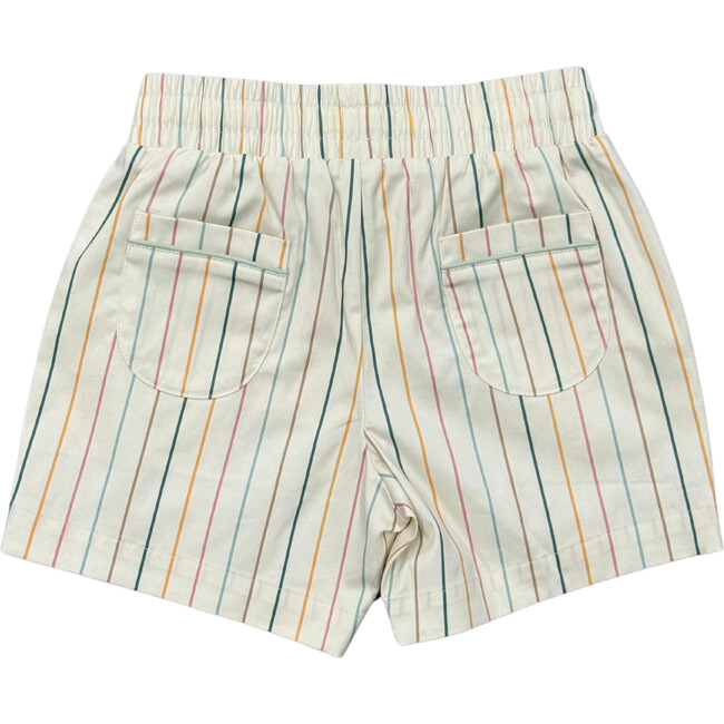 Boy's Twill Beach Shorts Vintage Rainbow Stripe