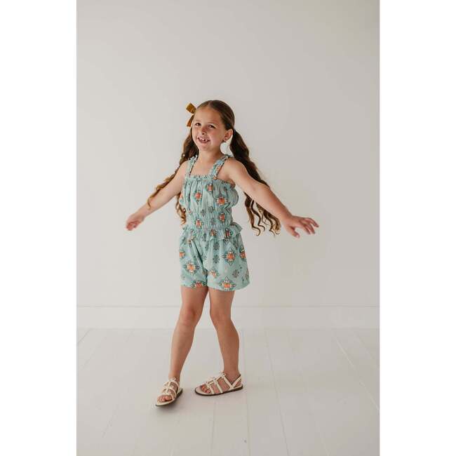 Ruffle Strap Shorts Romper Carnation Pink - Rompers - 4