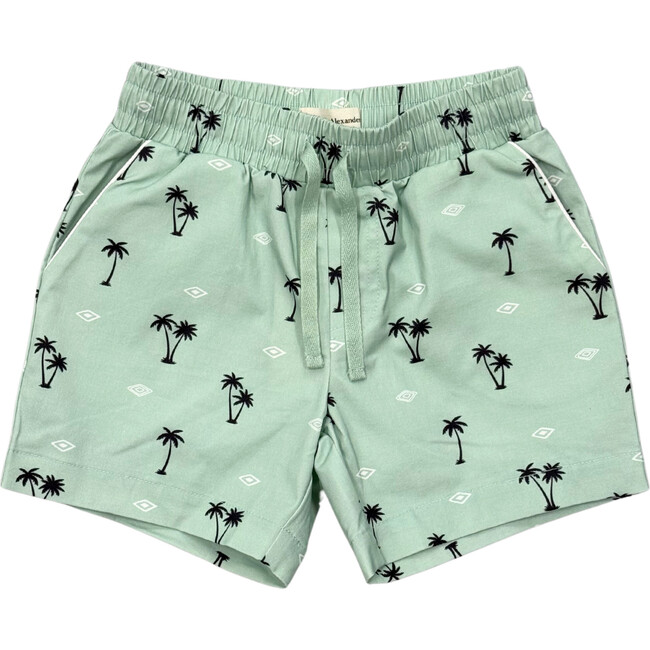 Boy's Twill Beach Shorts Palm Tree