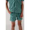 Boy's Terry Shorts Oil Blue Checkered - Shorts - 4 - thumbnail