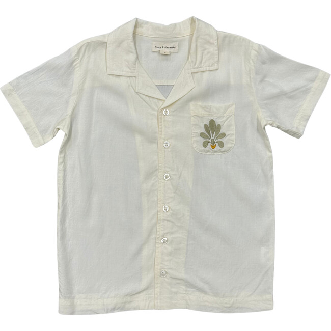 Boy's Linen Button Top Coconut