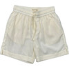 Boy's Drawstring Linen Shorts Coconut - Shorts - 1 - thumbnail