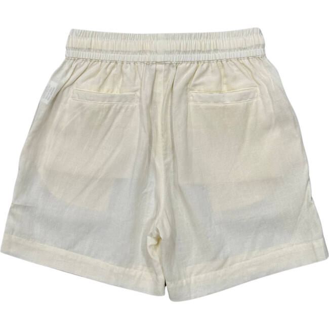 Boy's Drawstring Linen Shorts Coconut