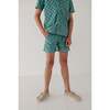 Boy's Terry Shorts Oil Blue Checkered - Shorts - 5 - thumbnail
