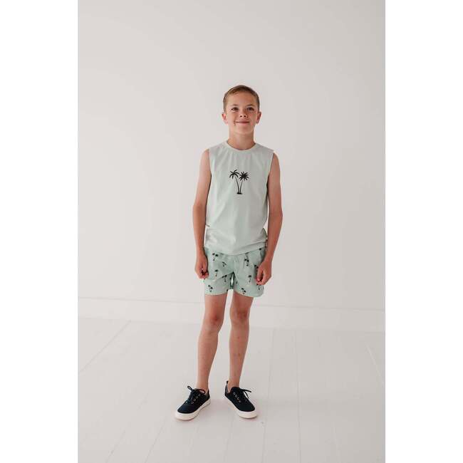 Boy's Muscle Tank Palm Tree - Tank Tops - 6