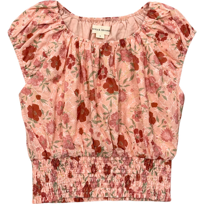 Eyelet Peasant Top Phoebe Floral