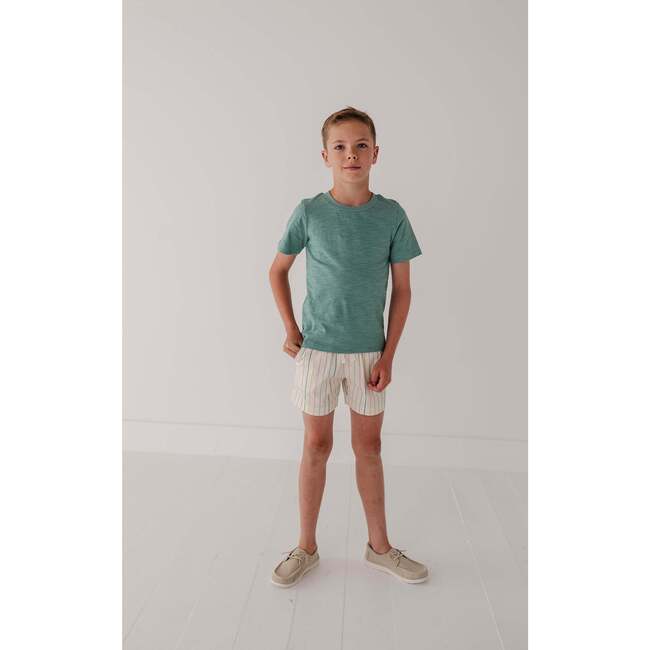 Boy's Twill Beach Shorts Vintage Rainbow Stripe - Shorts - 10