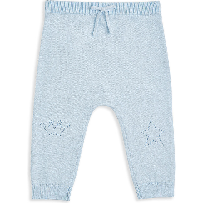 Pointelle Crown Crawler Set in Blue