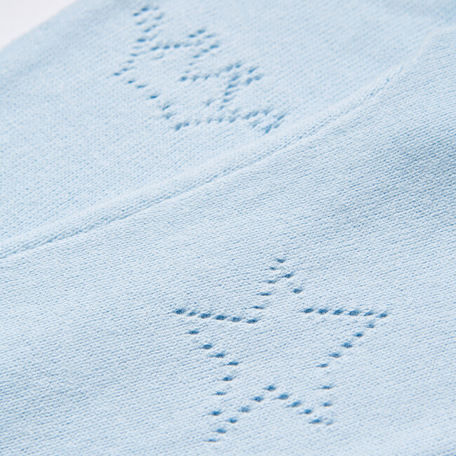 Pointelle Crown Crawler Set in Blue - Loungewear - 3