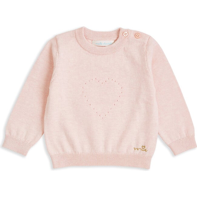 Pointelle Heart Crawler Set in Pink - Loungewear - 5