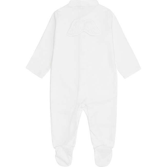 Pointelle Angel Wing Sleepsuit in White