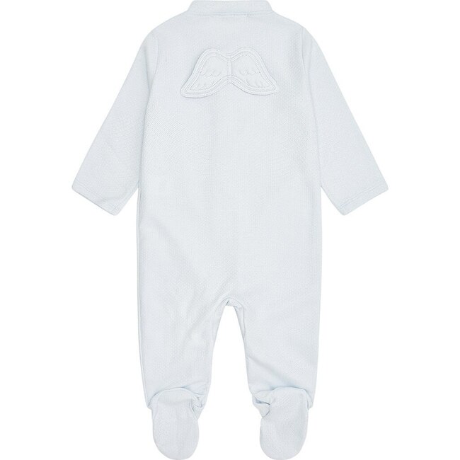 Pointelle Angel Wing Sleepsuit in Blue