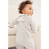 Angel Wing Velour Sleepsuit in Grey - Onesies - 3