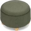 Tuffet Storage Ottoman in Performance Olive Boucle with Honey Ball Feet - Ottomans - 1 - thumbnail