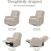 Crewe Recliner & Swivel Glider, Earl Grey Shearling - Glider - 2 - thumbnail