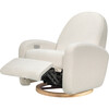 Nami Glider Recliner, Ivory Boucle With Light Wood Base - Nursery Chairs - 2