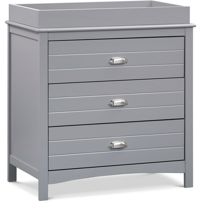 Nolan 3-Drawer Dresser, Grey - Dressers - 5