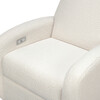Nami Glider Recliner, Ivory Boucle With Light Wood Base - Nursery Chairs - 5