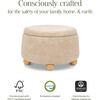 Tuffet Storage Ottoman in Chai Shearling with Honey Ball Feet - Ottomans - 6 - thumbnail