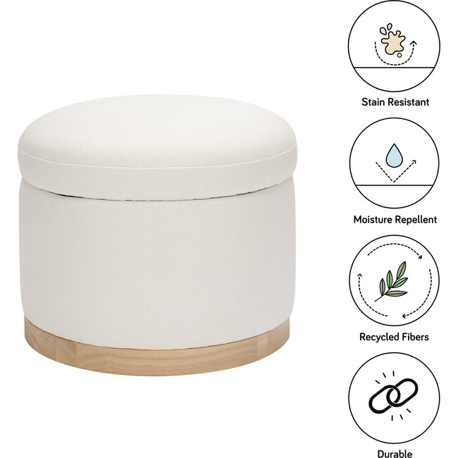 Naka Storage Ottoman, Cream - Ottomans - 6