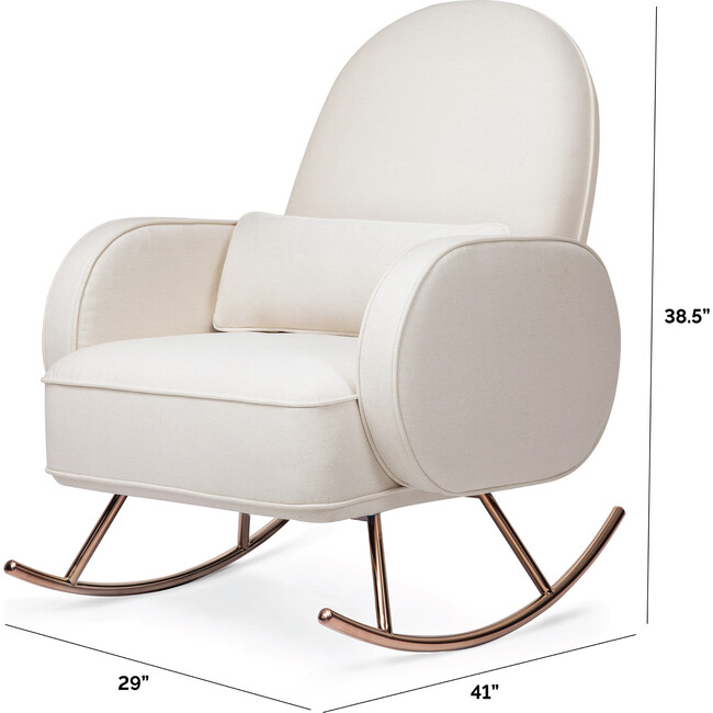 Compass Rocker, Cream - Nursery Chairs - 7