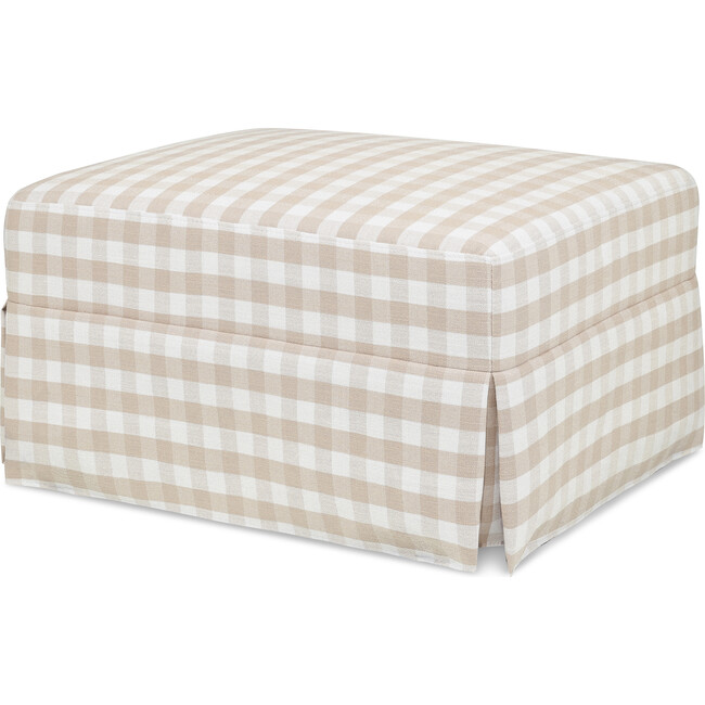 Crawford Gliding Ottoman, Tan Gingham