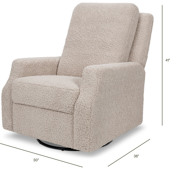 Crewe Recliner & Swivel Glider, Earl Grey Shearling - Glider - 8