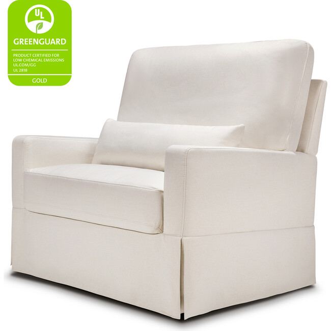 Crawford Pillowback Chair & A Half Comfort Swivel Glider, Performance Cream Eco-Weave - Swivel - 6