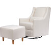 Toco Swivel Glider and Ottoman, Cream Eco-Performance Fabric - Nursery Chairs - 1 - thumbnail