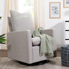 Cali Pillowback Swivel Glider, Grey Performance Eco-Weave - Nursery Chairs - 2 - thumbnail