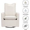 Cali Pillowback Swivel Glider, Cream Performance Eco-Weave - Nursery Chairs - 3 - thumbnail