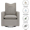 Cali Pillowback Swivel Glider, Grey Performance Eco-Weave - Nursery Chairs - 3 - thumbnail