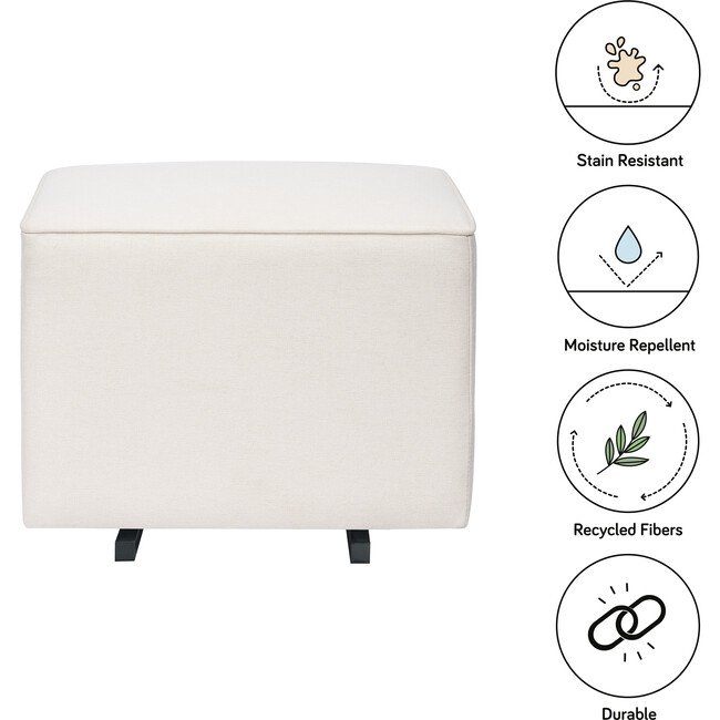 Kiwi Gliding Ottoman, Cream Eco-Performance Fabric - Ottomans - 3