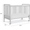 Jenny Lind 3-in-1 Convertible Crib, Fog Grey - Cribs - 7