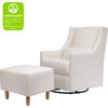 Toco Swivel Glider and Ottoman, Cream Eco-Performance Fabric - Nursery Chairs - 4 - thumbnail