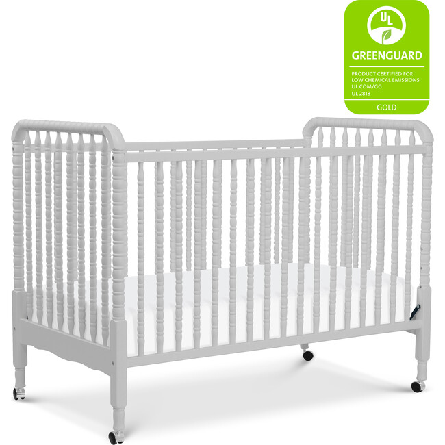 Jenny Lind 3-in-1 Convertible Crib, Fog Grey - Cribs - 8