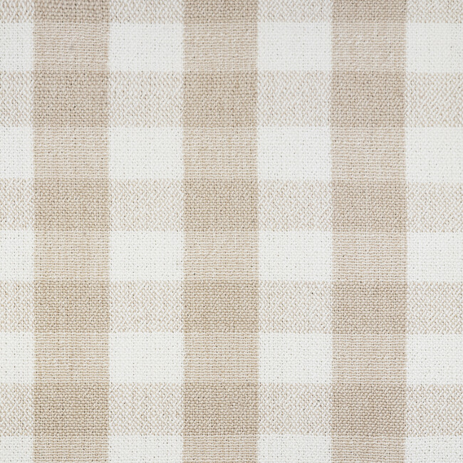 Crawford Gliding Ottoman, Tan Gingham - Ottomans - 9