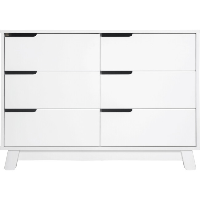 Hudson 6-Drawer Assembled Double Dresser, White