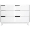 Hudson 6-Drawer Assembled Double Dresser, White - Dressers - 1 - thumbnail