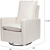 Cali Pillowback Swivel Glider, Cream Performance Eco-Weave - Nursery Chairs - 7 - thumbnail