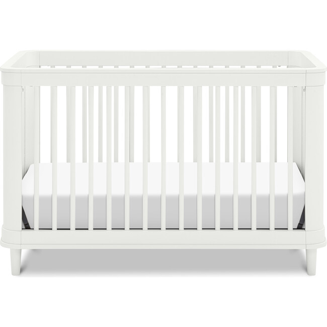 Marin with Cane 3-in-1 Convertible Crib, Warm White and Honey Cane - Cribs - 6