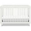 Marin with Cane 3-in-1 Convertible Crib, Warm White and Honey Cane - Cribs - 6 - thumbnail