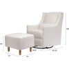 Toco Swivel Glider and Ottoman, Cream Eco-Performance Fabric - Nursery Chairs - 9 - thumbnail