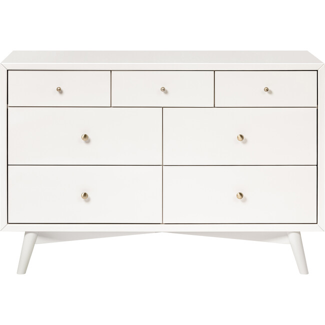 Palma 7-Drawer Double Dresser, Assembled, Warm White