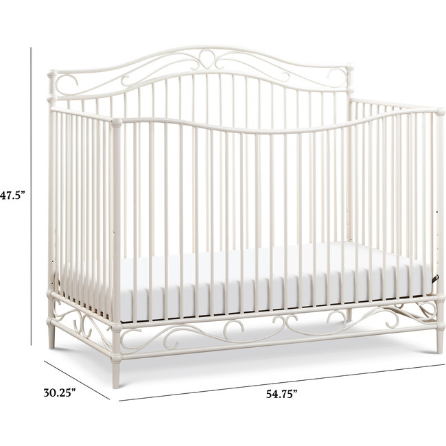 Noelle 4-in-1 Convertible Crib, Vintage White - Cribs - 4